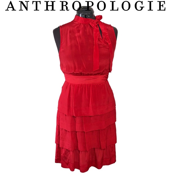 Anthropologie Dresses & Skirts - ANTHRO GIRLS FROM SAVOY Ruffled Silk Oksa Dress 10